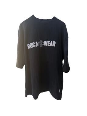Rocawear T Shirt Mens Large Black Embroidered Logo Streetwear